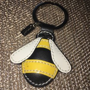 Authentic Coach patent leather bee key fob - Rare!